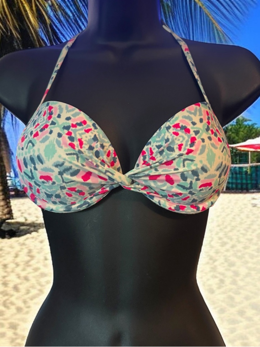 Aerie printed bra size push up bikini top